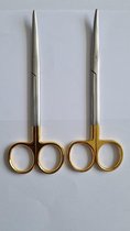 Belux Surgical /Metzenbaum Prepareerschaar gebogen stomp/ stomp RVS TC 14CM