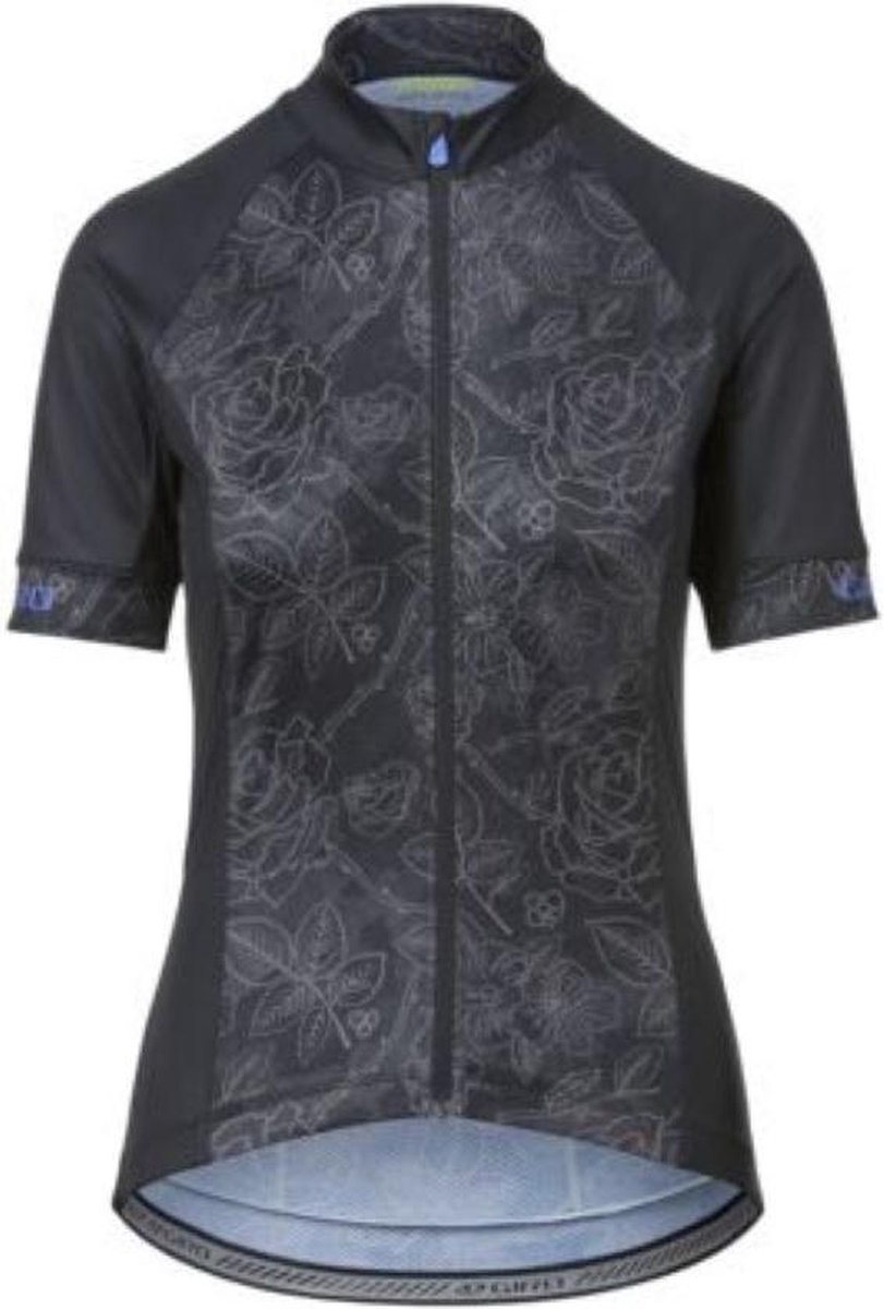 Giro Chrono Sport Fietsshirt KM Dames Zwart Floral Maat XL