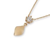 Hemels juwelier- 14k geelgouden ketting met hanger- Dames- Goud- Cadeautje- HML669-1- Moederdag aanbieding