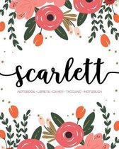 Scarlett: Notebook - Libreta - Cahier - Taccuino - Notizbuch: 110 pages paginas seiten pagine