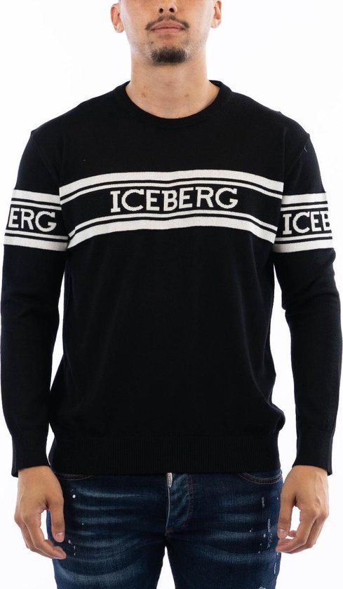 Iceberg Heren Logo Sweater Zwart maat XL | bol.com