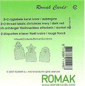 Romak - Rijglabels kerst - ivooe en aubergine - K4-202-2226
