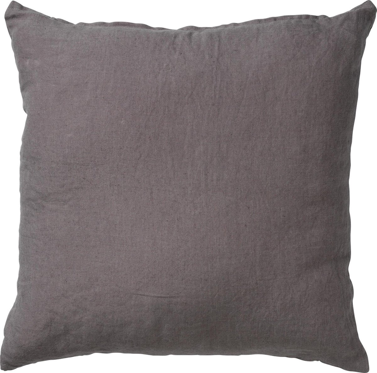 Dutch Decor LINN - Sierkussen 45x45 cm - 100% linnen - effen kleur - Charcoal Gray - antraciet - Inclusief binnenkussen - Luxe kussens voor woonkamer & bank