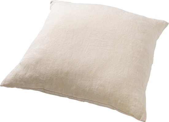 Dutch Decor LINN - Sierkussen 45x45 cm - 100% linnen - effen kleur - Pumice Stone - beige - Inclusief binnenkussen - Luxe kussens voor woonkamer & bank