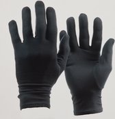 Sanamedi Premium Bamboe handschoenen maat L kleur zwart (per paar verpakt).