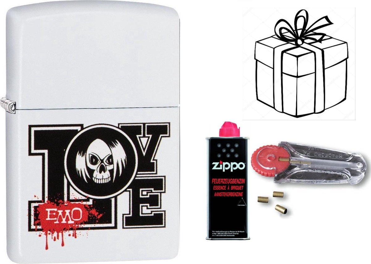 Goedkoopste Geschenkset Zippo- ZIPPO met ZIPPO BENZINE en Vuursteentjes-uniek cadeau