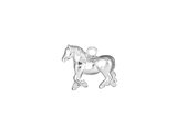 Hetty'S - Hanger zilver- Koudbloed paard - Maat 19 X 17 mm