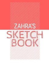 Zahra's Sketchbook: Personalized red sketchbook with name