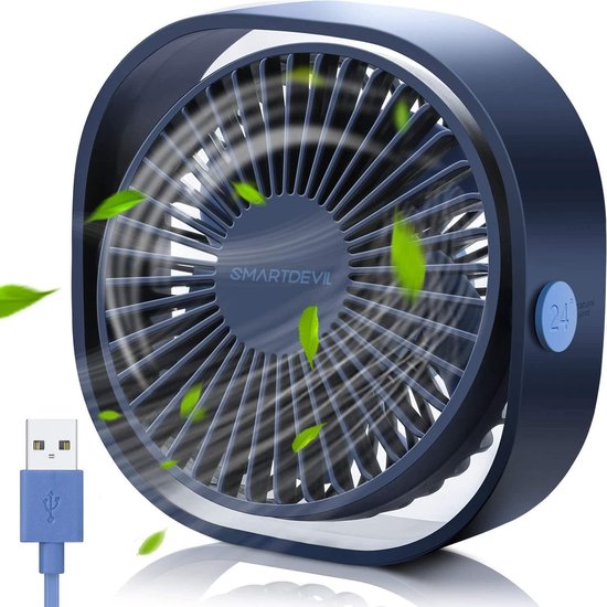 Petit ventilateur USB personnel, Mini ventilateur de bureau portable avec  deux lames... | bol.com