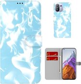 Voor Xiaomi Mi 11 Pro Cloud Fog Pattern Horizontal Flip Leather Case met houder & kaartsleuf & portemonnee (hemelsblauw)