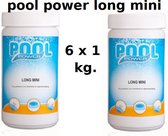 6 x 1 Kg long mini chloortabletten 20 grams voor zwembad