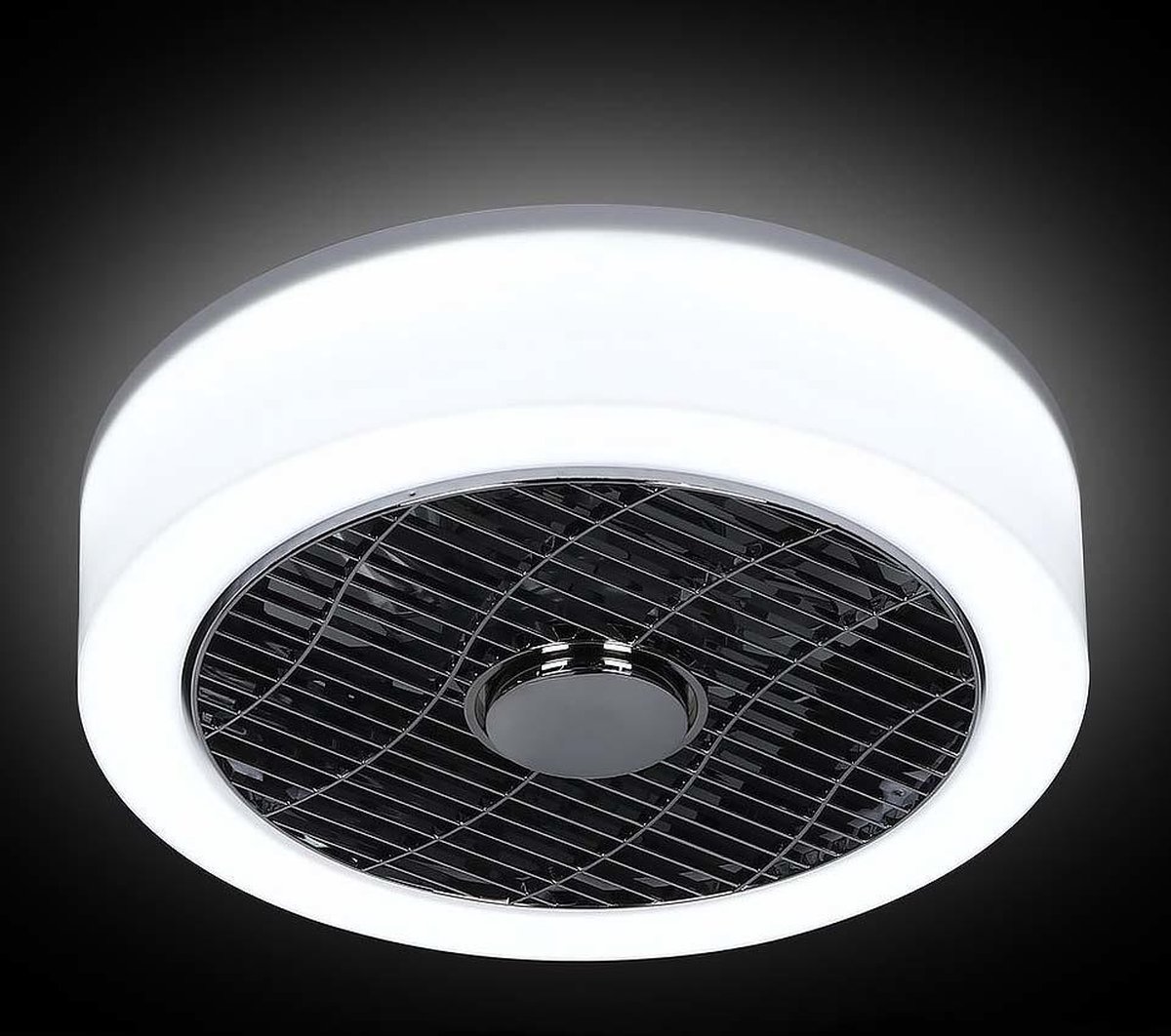 Plafonnier LED Avec Ventilateur Intégré - Télécommande - 5 Pales - Blanc - Énergie A+++ - Neuf