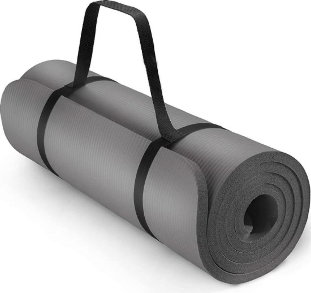 Fitness mat - Yoga mat - Sport mat - Antislip - Zwart - 178 x 60 x 1.0cm - Merkloos