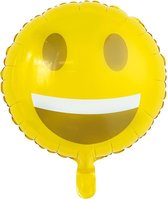Helium Ballon Emoji Glimlach 45cm leeg