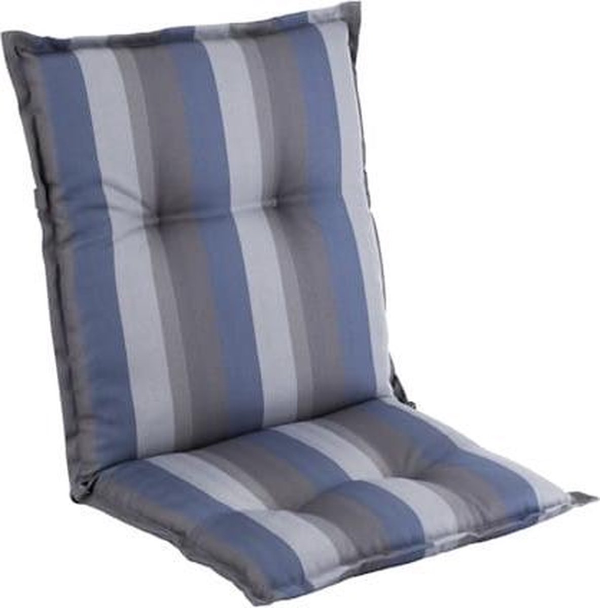 Blumfeldt Prato Tuinkussen - stoelkussen - zitkussen lage rug tuinstoel - 50 x 100 x 8cm - UV bestendig polyester - blauw