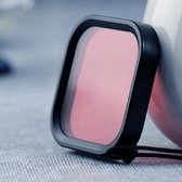 Vierkante behuizing Duiken kleurenlensfilter Geschikt voor GoPro HERO8 zwart (roze)