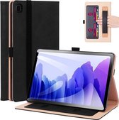 Voor Samsung Galaxy Tab A7 10.4 (2020) T500 Business Retro PU Horizontale Flip Leren Case met Houder & Kaartsleuven & Draagriem (Zwart)
