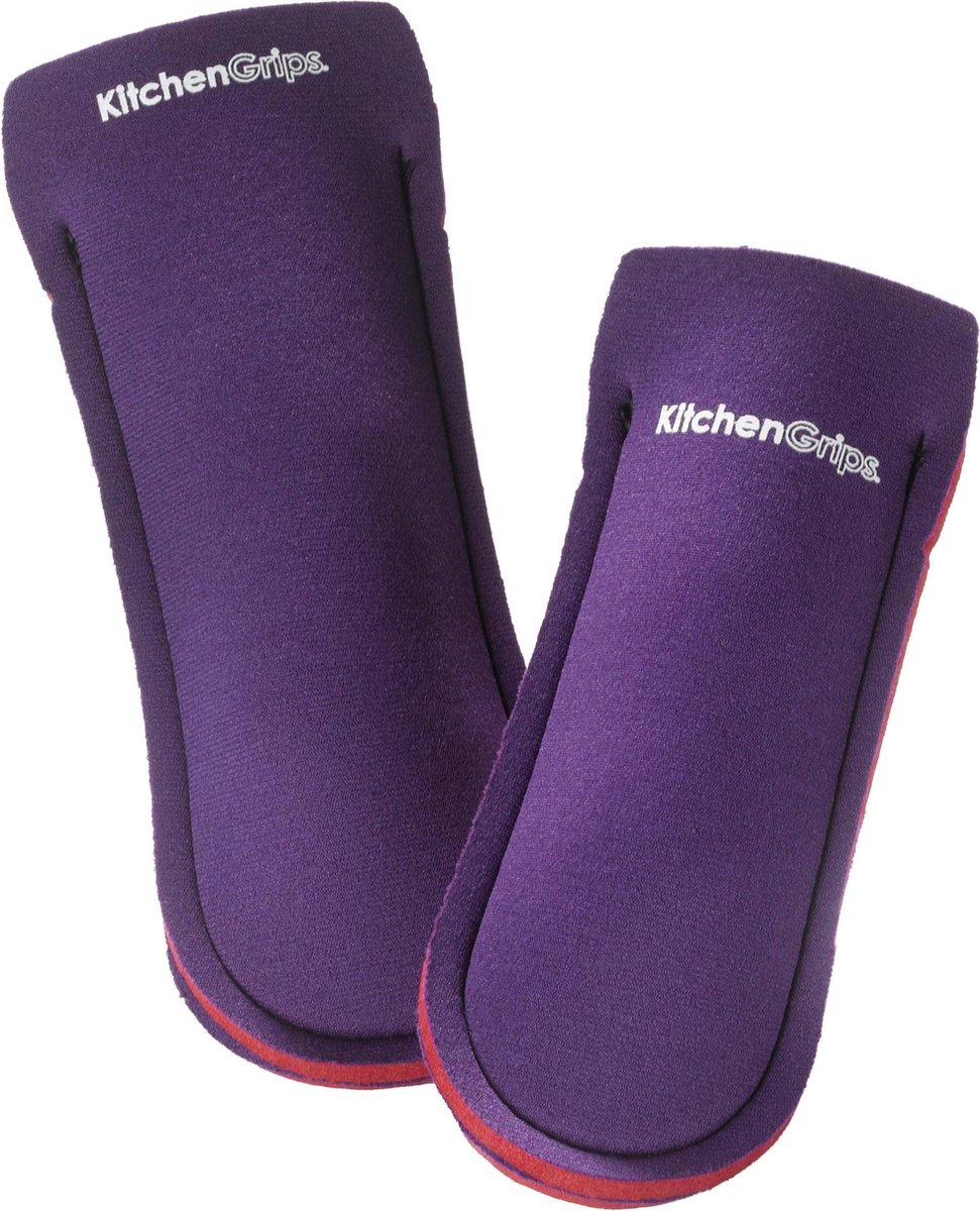 KitchenGrips - FLXAprene pannenlap - pannenhouder - neopreen - 2 stuks - paars/rood