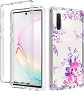 Voor Samsung Galaxy Note 10 2 in 1 hoog transparant geverfd schokbestendig PC + TPU beschermhoes (roze)