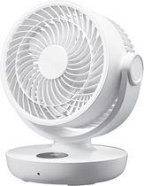 WT-F44 verstelbare desktop-led slimme digitale display luchtcirculatie elektrische ventilator, 3 snelheidsregeling (wit)