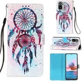 Voor Xiaomi Redmi Note 10S / Note 10 4G 3D Schilderen Horizontale Flip Leren Case met Houder & Kaartsleuf & Portemonnee & Lanyard (Windgong)