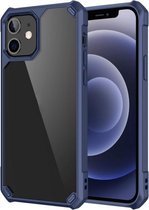 Schokbestendig glanzend acryl + TPU beschermhoes voor iPhone 12 mini (blauw)