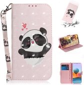 Voor Xiaomi Redmi Note 10 Pro 3D Geschilderd Patroon Magnetische Aantrekkelijkheid Horizontale Flip Leren Case met Houder & Kaartsleuf & Portemonnee & Lanyard (Love-Heart Bear)