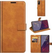 Voor Wiko Power U20 Retro Kalfspatroon Gesp Horizontale Flip Leren Case met Houder & Kaartsleuven & Portemonnee (Geel)