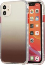 Gradiënt schokbestendig TPU + acryl hoesje met afneembare knoppen voor iPhone 11 Pro (bruin)