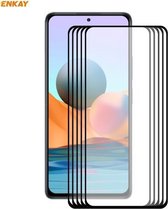 Voor Redmi Note 10 Pro / Note 10 Pro Max 5 STKS ENKAY Hat-Prince Volledige Lijm 0.26mm 9 H 2.5D Gehard Glas Volledige Dekking Film