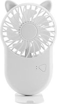 GZ-56 2 PCS Handheld USB draagbare stille ventilator Mobiele telefoonhouder Mini-ventilator (wit)