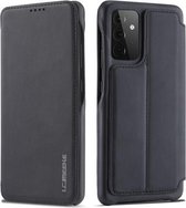 Voor Samsung Galaxy A72 5G LC.IMEEKE Hon Ancient Series horizontale flip lederen tas met houder en kaartsleuf (zwart)