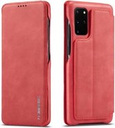 Voor Samsung Galaxy S20 FE LC.IMEEKE Hon Ancient Series horizontale flip lederen tas met houder en kaartsleuf (rood)