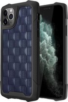 3D reliëf PU + pc + TPU skidproof schokbestendig hoesje voor iPhone 11 Pro Max (blauw)