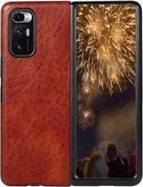 Voor Xiaomi Mi Mix Fold Crazy Horse Texture lederen beschermhoes (bruin)