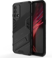 Voor OPPO K9 Punk Armor 2 in 1 pc + TPU schokbestendig hoesje met onzichtbare houder (zwart)