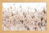 JUNIQE - Poster in houten lijst Wild Reeds -40x60 /Bruin & Ivoor