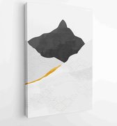 Mountain and gold landscape wall arts vector 1 - Moderne schilderijen – Vertical – 1894138453 - 50*40 Vertical