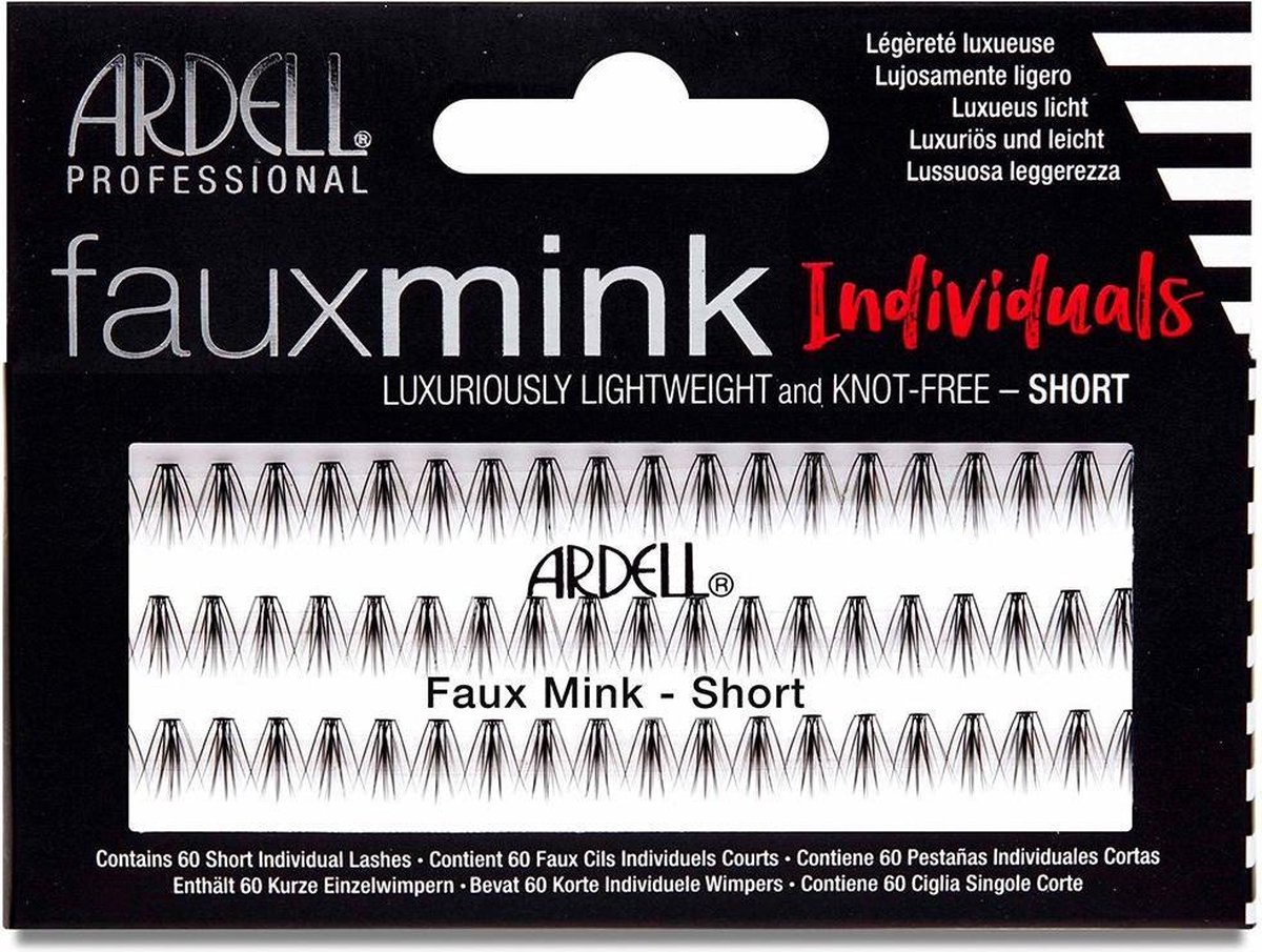 Set van nepwimpers Ardell Faux Mink Short Individueel 60 Onderdelen