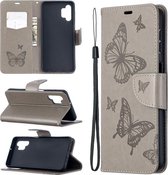 Mobigear Telefoonhoesje geschikt voor Samsung Galaxy A32 5G Hoesje | Mobigear Butterfly Bookcase Portemonnee | Pasjeshouder voor 2 Pasjes | Telefoonhoesje voor Pinpas / OV Kaart / Rijbewijs - Grijs