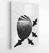 Black and white abstract wall arts vector 4 - Moderne schilderijen – Vertical – 1899811990 - 80*60 Vertical