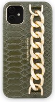 iDeal of Sweden Statement Case Chain Handle voor iPhone 11/XR Green Snake - Chain Handle