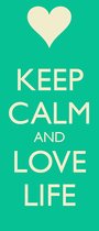 Keepcalmlovelife deurposter 102x232 cm