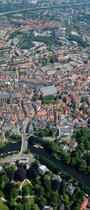 Luchtfoto Zwolle deurposter 95x215cm