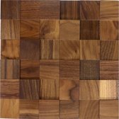 Wodewa Wandpaneel - Mozaïek - Hout - Bruin - 30x30cm