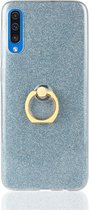 Mobigear Glitter Ring TPU Backcover Hoesje - Geschikt voor Samsung Galaxy A70 - Blauw