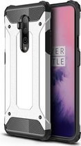 OnePlus 7T Pro Hoesje - Mobigear - Outdoor Serie - Hard Kunststof Backcover - Zilver - Hoesje Geschikt Voor OnePlus 7T Pro