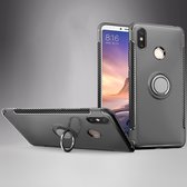 Xiaomi Mi Max 3 Hoesje - Mobigear - Armor Ring Serie - Hard Kunststof Backcover - Grijs - Hoesje Geschikt Voor Xiaomi Mi Max 3