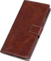 OnePlus 7 Pro Hoesje - Mobigear - Basic Serie - Kunstlederen Bookcase - Bruin - Hoesje Geschikt Voor OnePlus 7 Pro