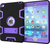 Apple iPad Mini 5 7.9 (2019) Hoes - Mobigear - Shockproof Serie - Hard Kunststof Backcover - Zwart / Paars - Hoes Geschikt Voor Apple iPad Mini 5 7.9 (2019)